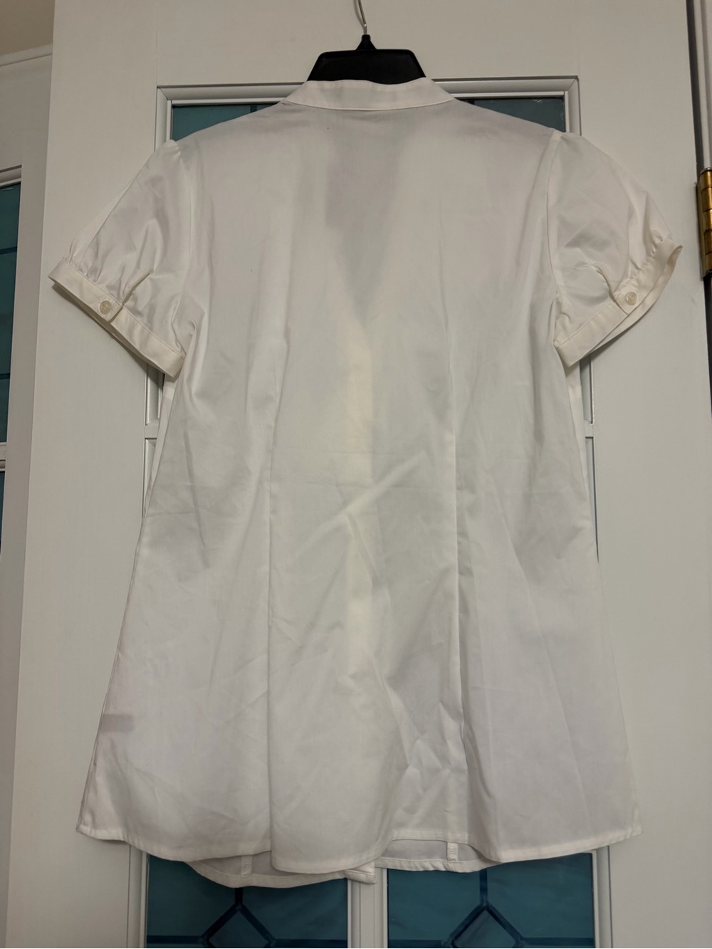 The Limited White Ruffle V-Neck Short Sleeve Blouse - Picture 5 of 6